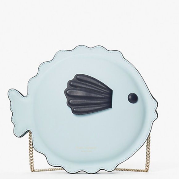 Kate Spade Handbags - Puffy Puffer Fish Blue Glow Crossbody Kate Spade